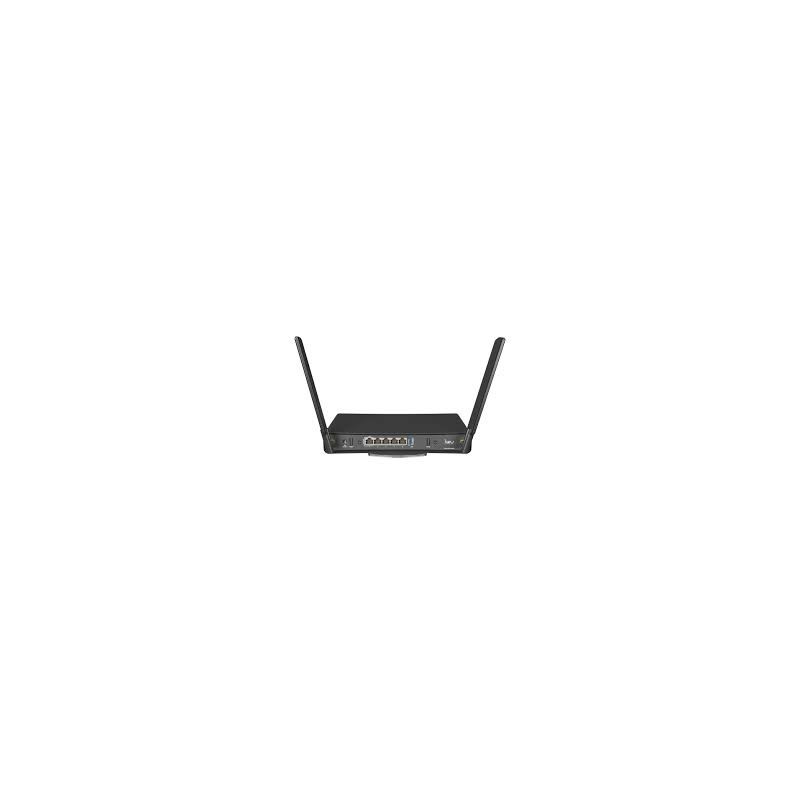 Routeur MikroTik Mikrotik hAP ax³ sans fil Gigabit Ethernet Bi-bande (2,4 GHz / 5 GHz) Noir