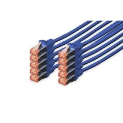 Cordon de brassage CAT6 S-FTP 0.5m Bleu