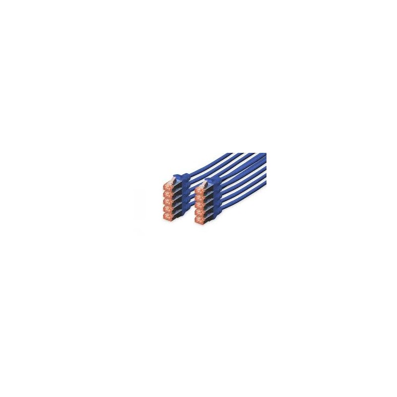 Cordon de brassage CAT6 S-FTP 0.5m Bleu