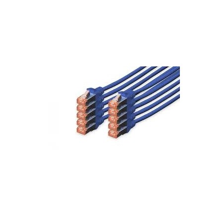 Cordon de brassage CAT6 S-FTP 0.5m Bleu