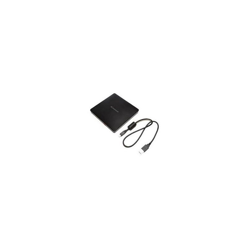 Graveur  Lenovo Slim DVD Burner DB65 Lecteur de disque - DVD±RW (±R DL) - 8x/8x - USB 2.0 - externe  noir