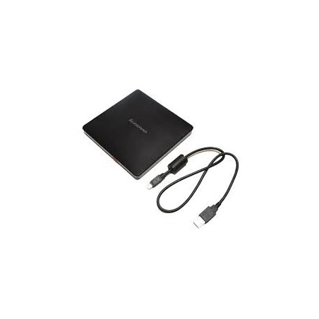 Graveur  Lenovo Slim DVD Burner DB65 Lecteur de disque - DVD±RW (±R DL) - 8x/8x - USB 2.0 - externe  noir
