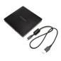 Graveur  Lenovo Slim DVD Burner DB65 Lecteur de disque - DVD±RW (±R DL) - 8x/8x - USB 2.0 - externe  noir