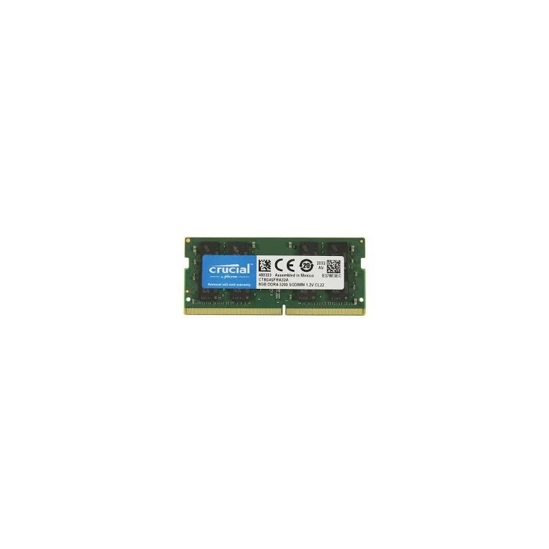 Mémoire Crucial - DDR4 - module - 32 Go -SO DIMM 288 broches - 3200 MHz  pour PORTABLE
