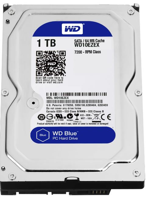 Disque Dur interne 1TB 3.5 WD10EZEX WD CAVIAR BLUE[HDD1TB-WD10EZEX] - INTEK